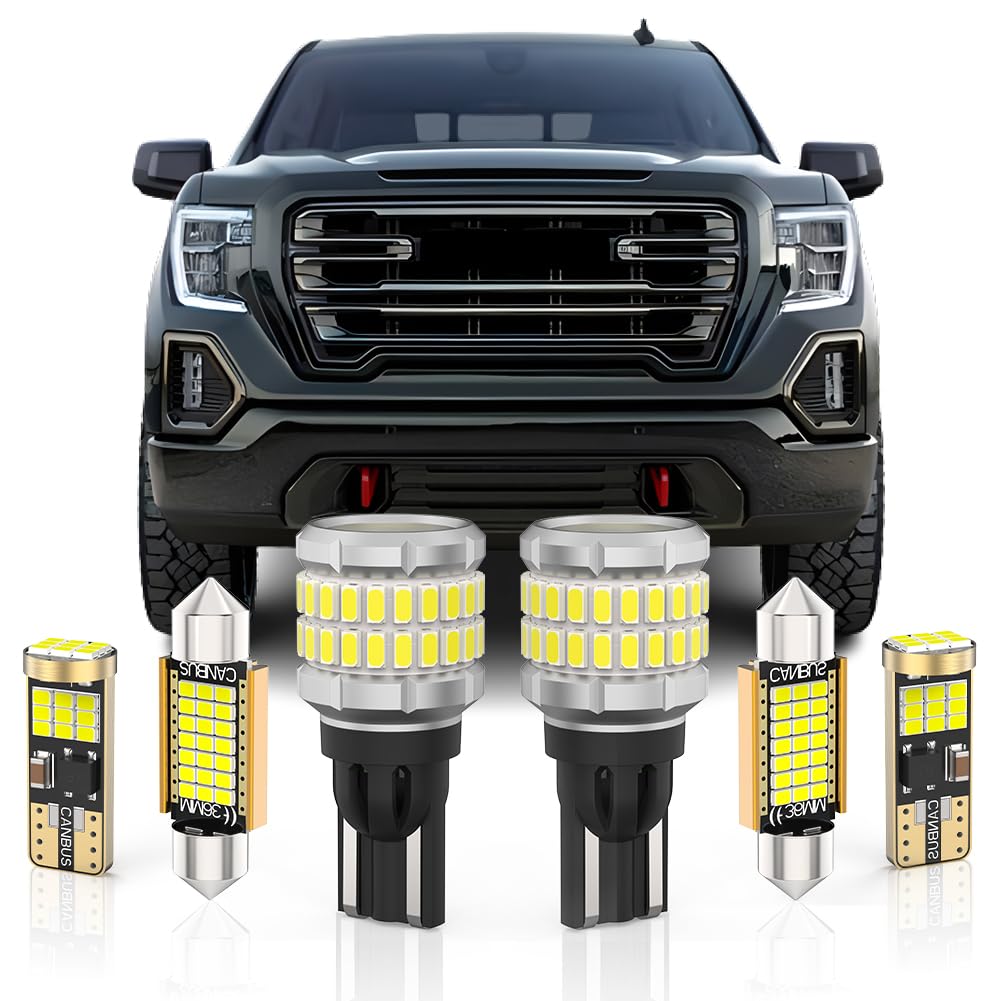 BMT xms LED Interior Light Kit Replacement for GMC Sierra/Chevrolet Silverado 2014-2020, 6000K White Car Light Interior, 13 Pieces