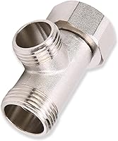 Vista 1 de Adaptador de bidé en T de 7/8 dientes, adaptador de cabezal de ducha de latón, conector flexible para bidé en T, divisor de plomería de 3 vías