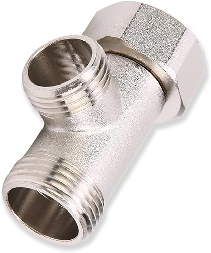 Adaptador de bidé en T de 78 dientes, adaptador de cabezal de ducha de latón, conector flexible para bidé en T, divisor de plomería de 3 vías,