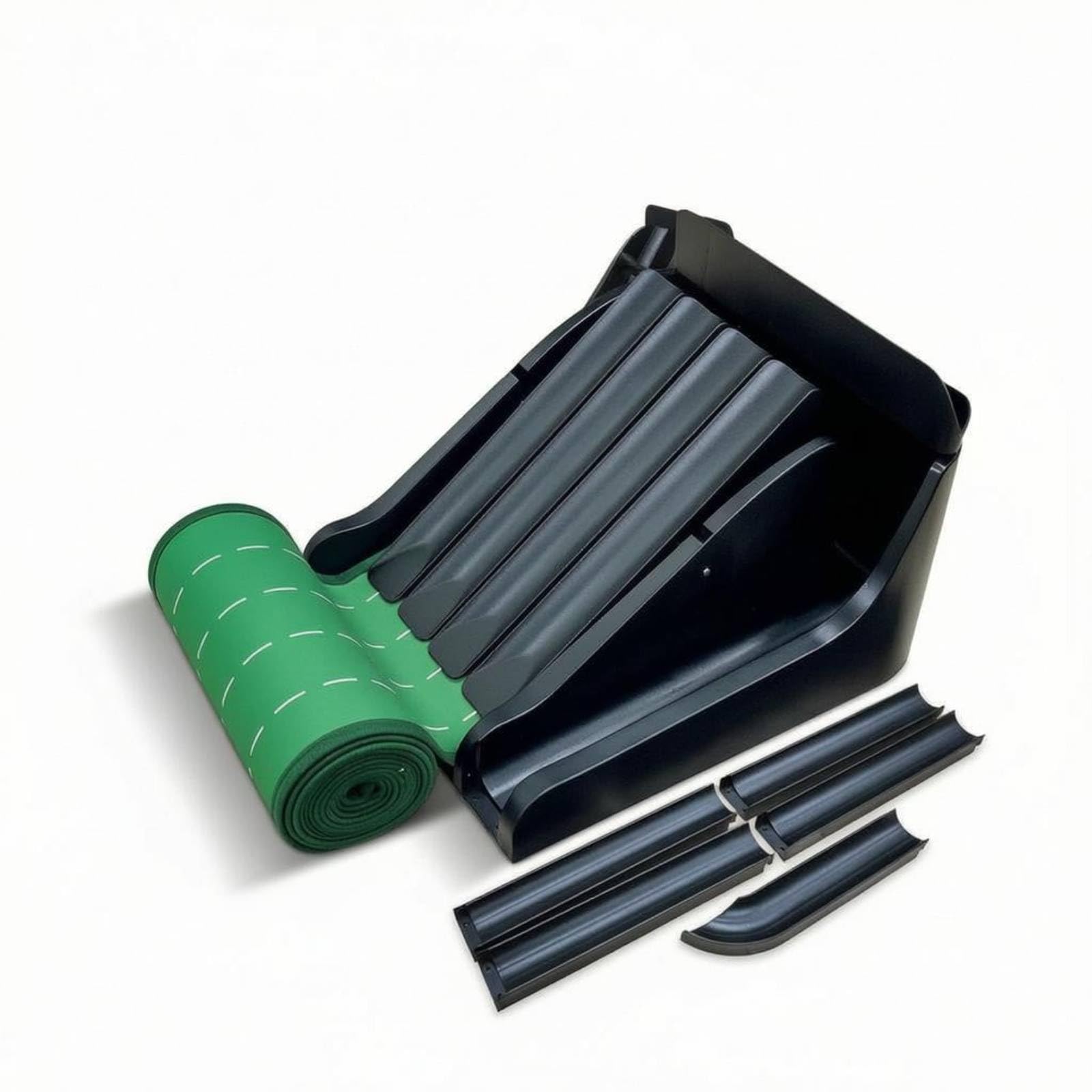 rockible Entrenador de Putt de Golf Alfombra de Práctica Tapete de Putt Rampa Elevadada Automático Carriles Líneas Punteadas para Control de Línea Material de