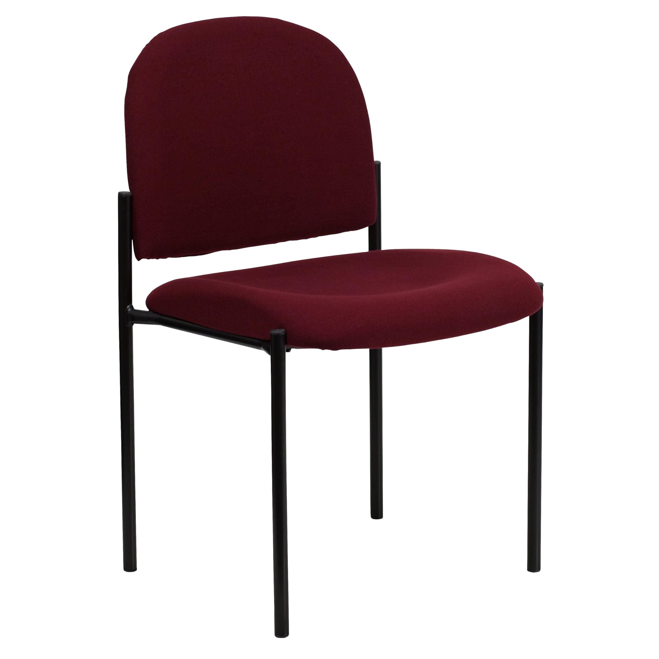 Flash Furniture Comfort Stapelbarer Seitenempfangsstuhl, Stahl, burgunderroter Stoff, 66.0400000000000006 x 49.53 x 19.05 cm