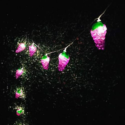 Miniatura 10 de Guirnalda de luces de frutas alimentadas por pilas, lámpara de iluminación para interiores y exteriores, fresa, uva, sandía, limónplátano, para