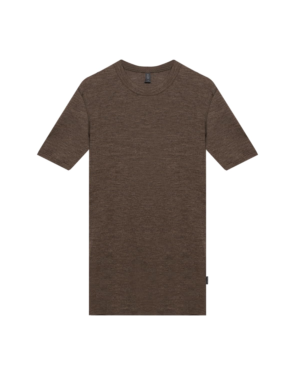 DILLING T-shirt à manches courtes en laine mérinos bio pour homme, noisette, S