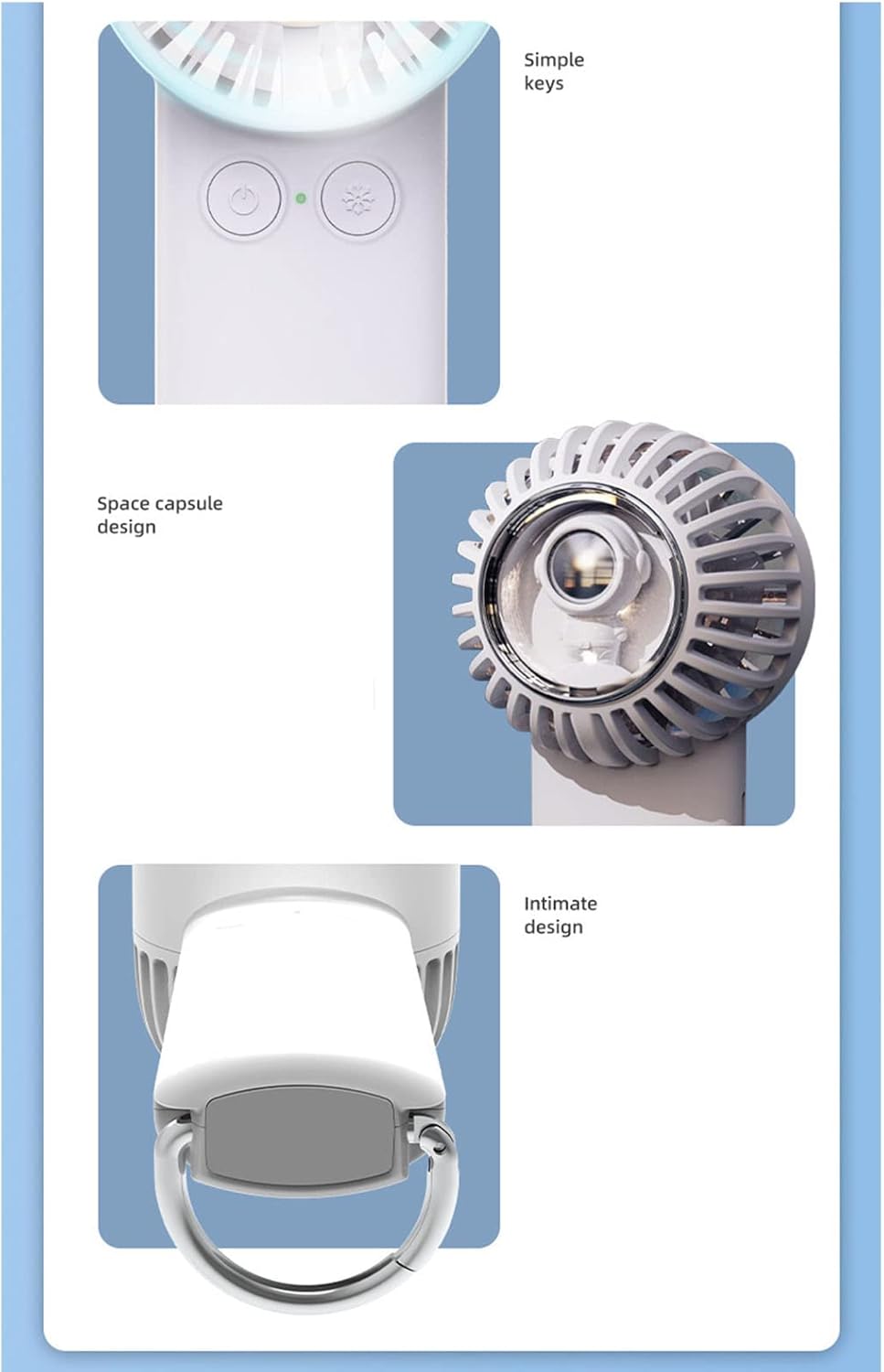 Portable Hand Fan Semiconductor Refrigeration Cooling Fan 4000mAh Battery USB Rechargeable Handheld Fan for Outdoor