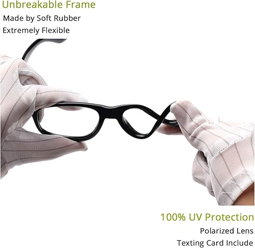 Miniatura 3 de Azorb - Lentes de sol polarizados para niños y niñas, armazón flexible de goma TPEE para niños y niñas de 3 a 10 años, 100% protección UV