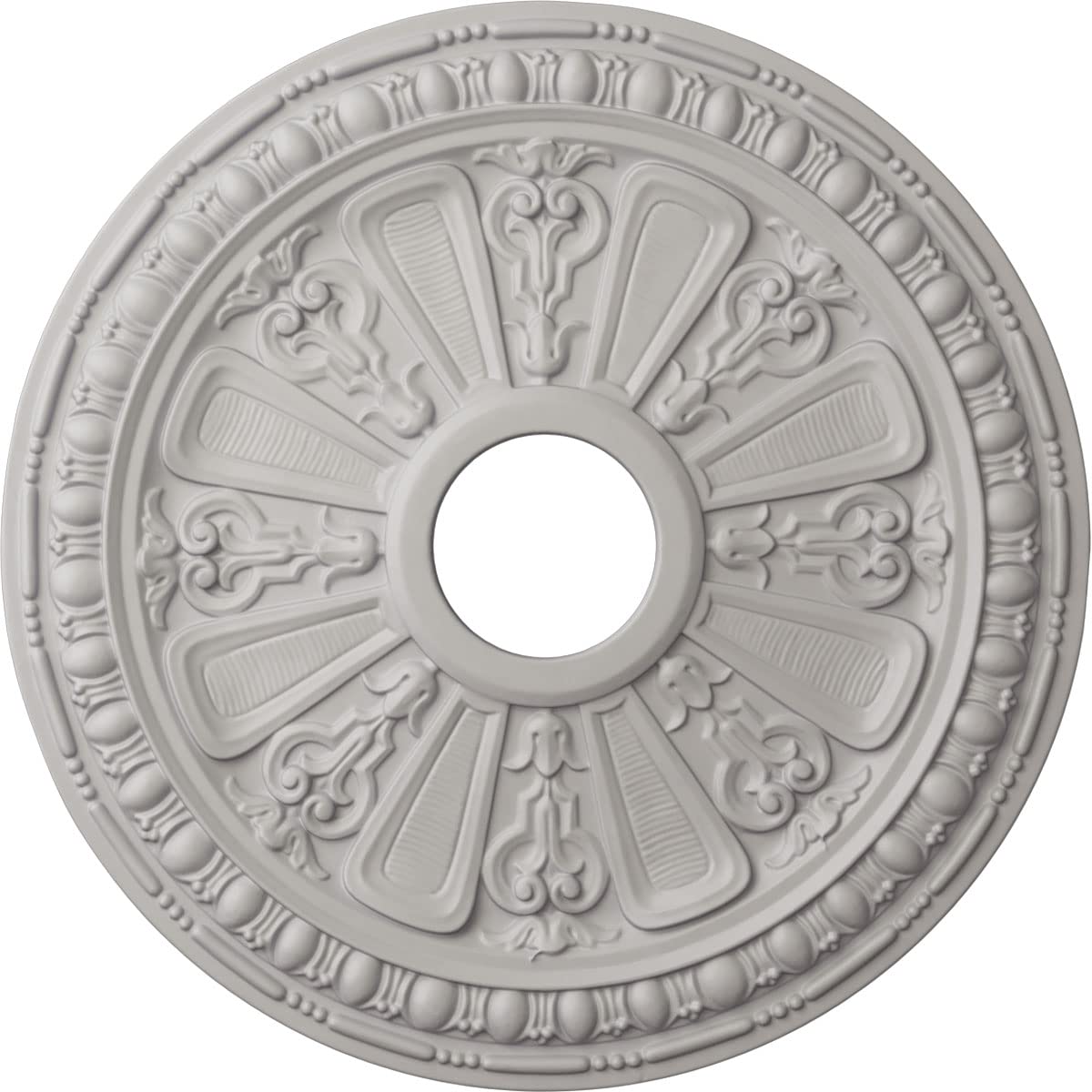 Ekena Millwork CM18RAUWF Raymond Ceiling Medallion, Ultra Pure White
