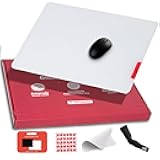 Glass Gaming Mouse Pad - Premium Glass Pad with Anti-Slip Rubber Base - Smooth, Precise Tracking, Durable Surface for High-Speed Gaming, Ideal for FPS Players (White-50 * 40CM)