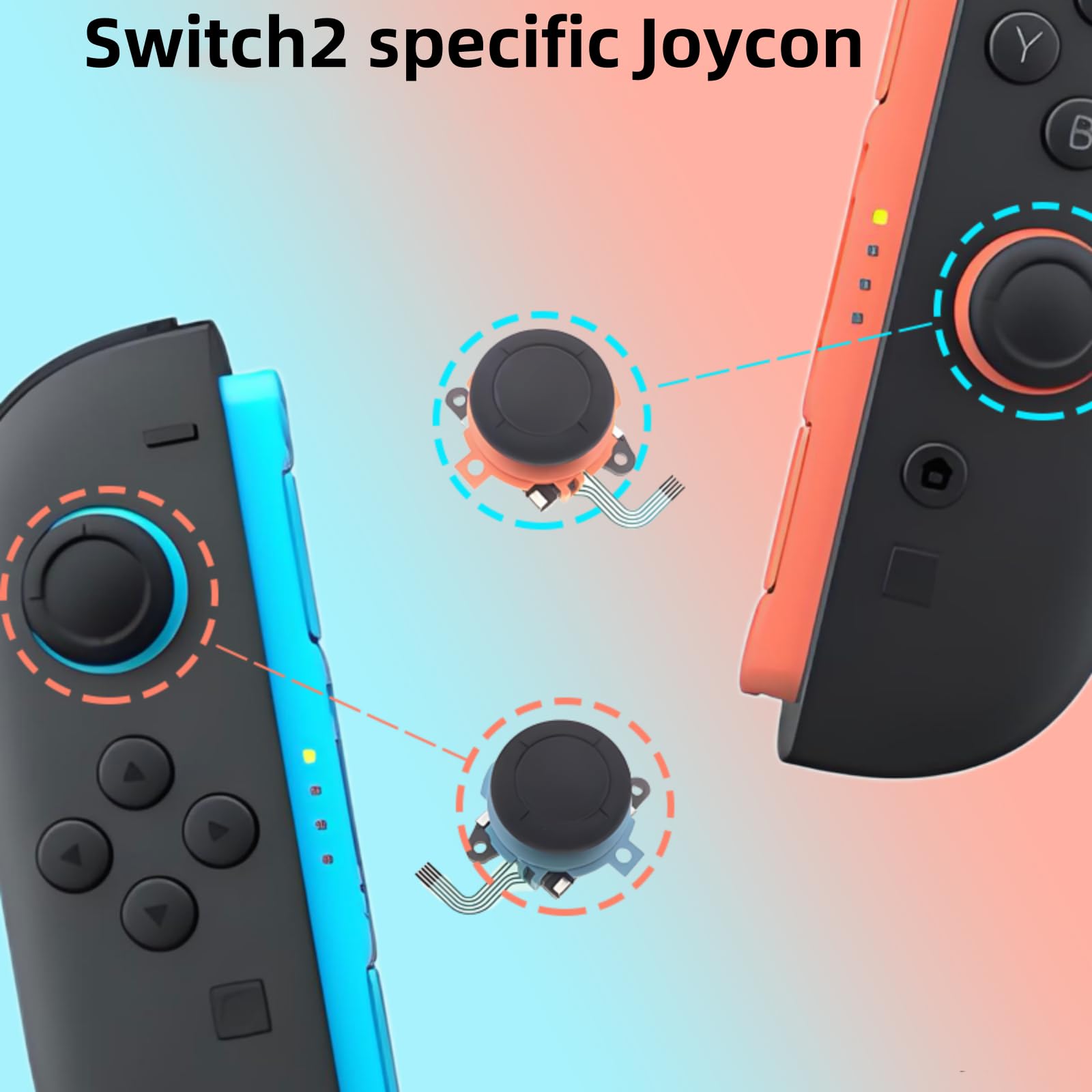 Amazon.com: Hailue 2pcs Switch joystick joycon Switch kit,Hall