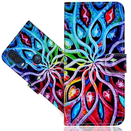 SHIYENA Funda Compatible con Motorola One Vision, Cáscara de TPU, Soporte Plegable, Ranura para Tarjeta, Cierre Magnético, Funda con Tapa Libro para Motorola One Vision / P40