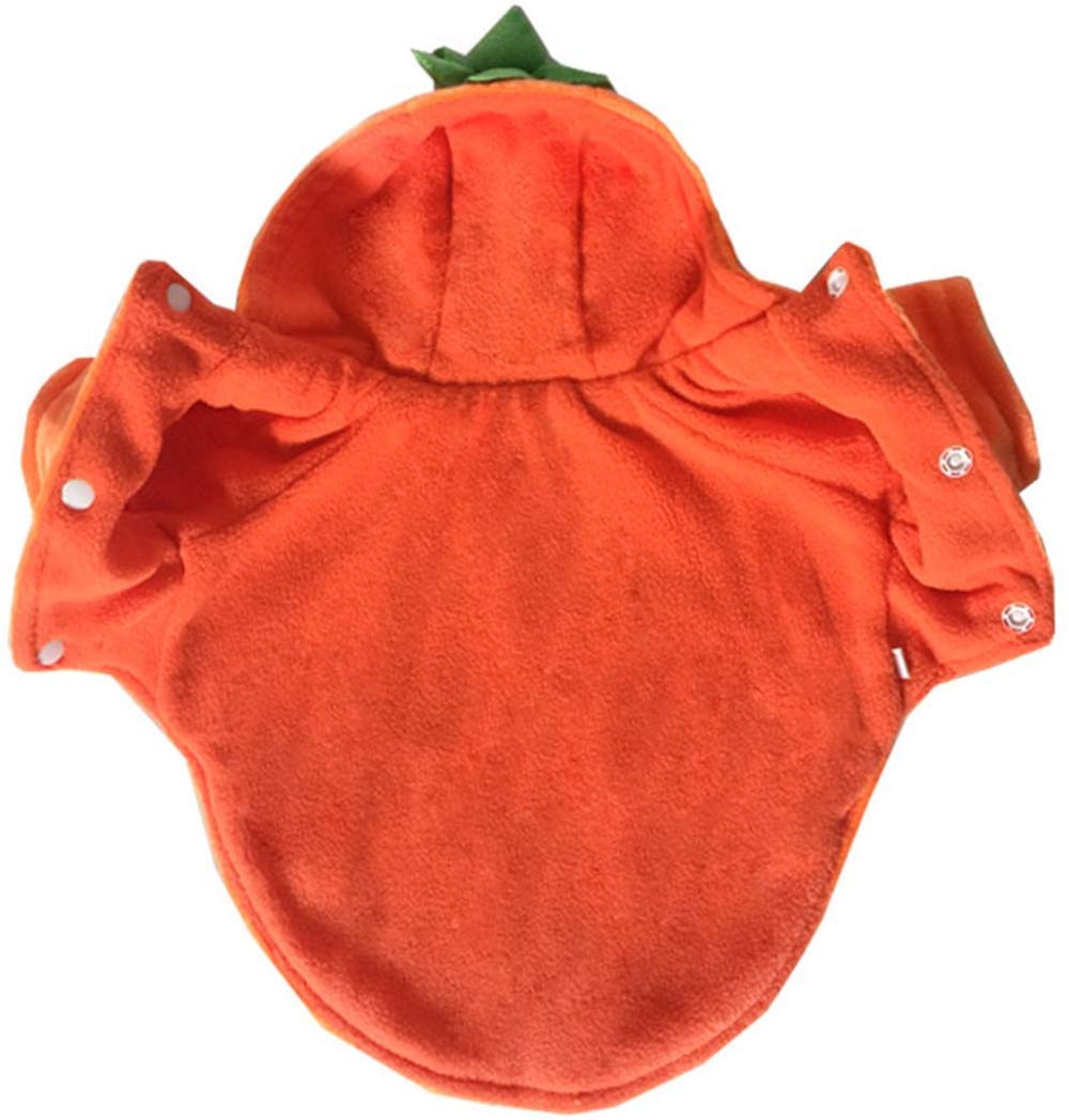 Mogoko Costume da zucca di Halloween per cani e gatti, costume per cosplay per cuccioli, caldo abbigliamento in pile con cappuccio per animali autunnali e invernali (taglia XXXL)
