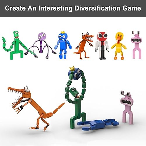 Miniatura 3 de Lindas figuras de amigos del arco iris, juguetes divertidos de ocio, sala de aventura, oficina, kit de construcción para adultos y fanáticos del