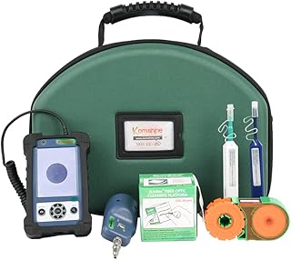 Fiber Optic Toolkit KCI-6D with Fiber Inspection Probe, Fiber Optic Power Meter, 10mw Fiber Optic VFL, Fiber Cleaner