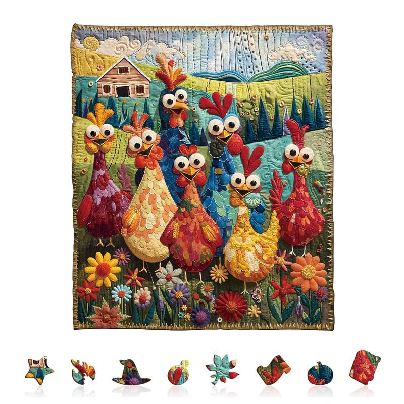 Jigfoxy Wooden Puzzles for Adults, 255-Piece Scenery of The Four Seasons Jigsaw Puzzle, Unique Animal-Shaped Jigsaw Puzzle for Adults and Teens, Creative Gift with Premium Wooden Box,12.6 * 10.8in