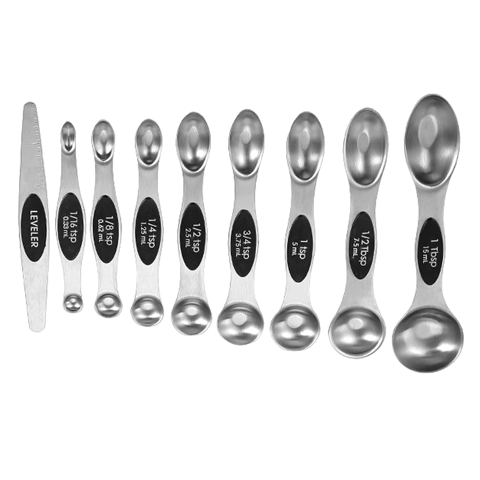 Messbecher-Set, 9 Stück Edelstahl Magnetische Messlöffel zum Backen und Kochen, passend für die meisten Küchengläser, unverzichtbares Küchenwerkzeug