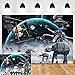 Universal Outer Space Galaxy Wars Photo Backgrounds Baby Boys Bday Party Supplies Black Stars Science Fiction Photography Backdrop Baby Shower Kids Birthday Decorations Banner Vinyl 5x3ft