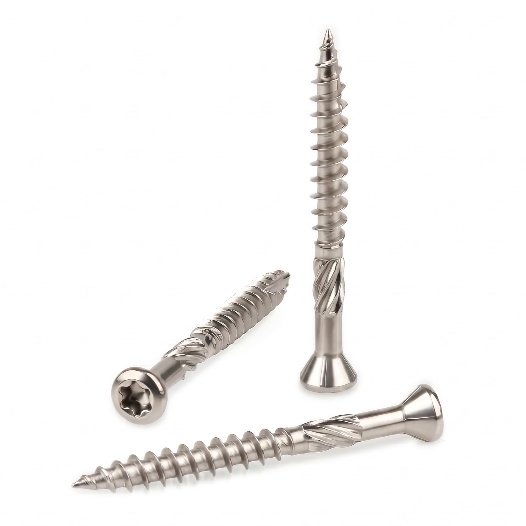 Tornillos para Terraza y Tarima TORX Cabeza Avellanada | Acero Inoxidable C1 (AISI 410) | 200 Unidades | Rosca Parcial | Madera Exterior (5 x 50 mm)