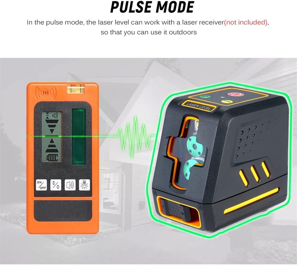 Professional Self-Leveling Level Horizontal Vertical Cross Line Self Leveler Instrument (Color : As Shown, Size : One Size) (Green One Size)