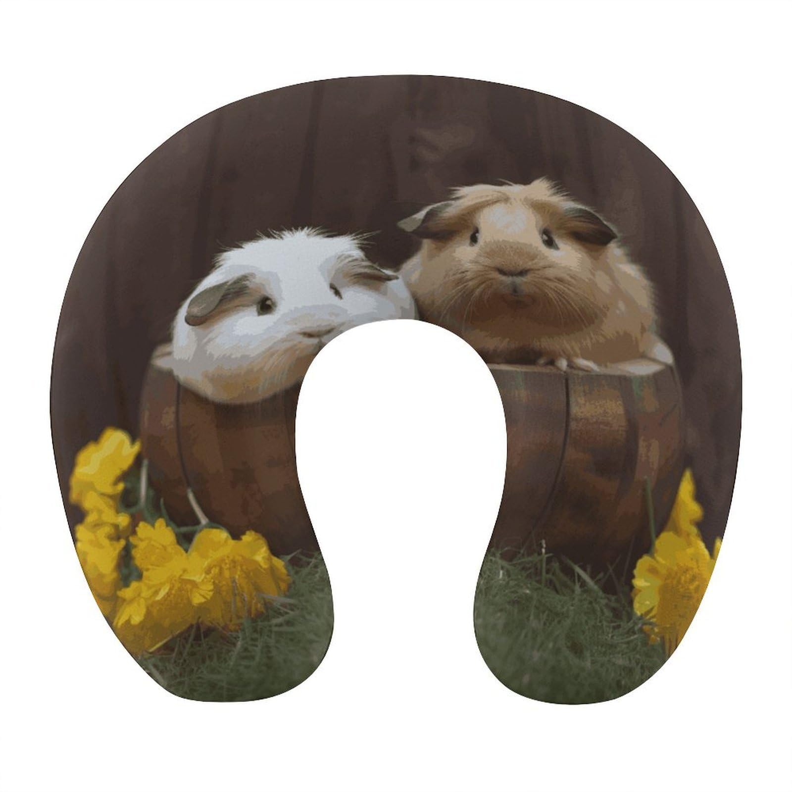 Btcowzrv Style Guinea Pigs U Shaped Neck Pillow Travel Pillows