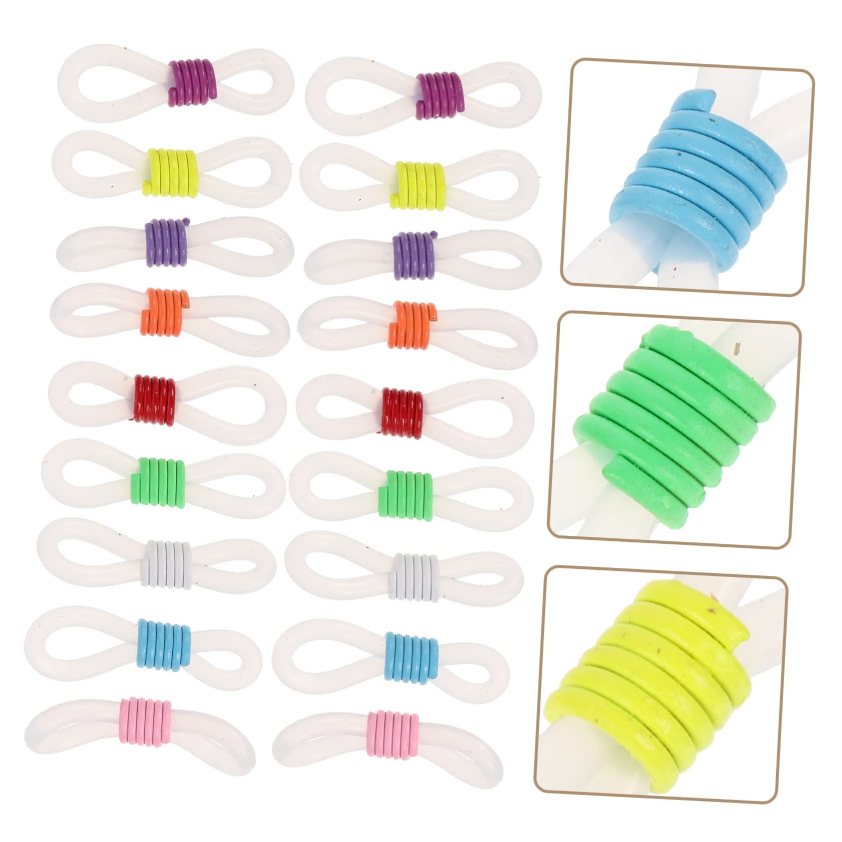 TEHAUX 400pezzi Terminali Per Catenine Da Occhiali Accessori Antiscivolo Per Montature Di Occhiali e Cordini Per Sport e Attività All Aperto