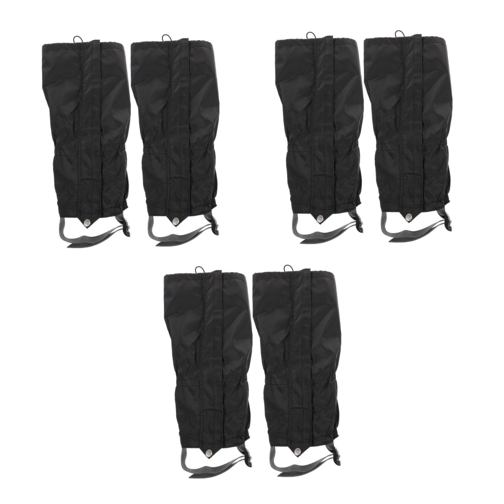 BESPORTBLE Leggings da Neve Sci Ski Ghette Impermeabili Vello Guanti da Neve Maniche Protettive per Le Gambe Maniche delle Gambe Resistenti all'Acqua Panno Oxford Black