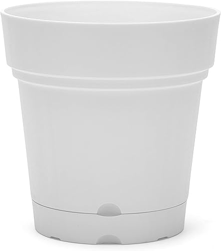 Miniatura 9 de Mintra - Macetas de plástico para plantas, maceta redonda para plantas de interior y exterior, macetas de jardín con platillos y agujeros de Surtido