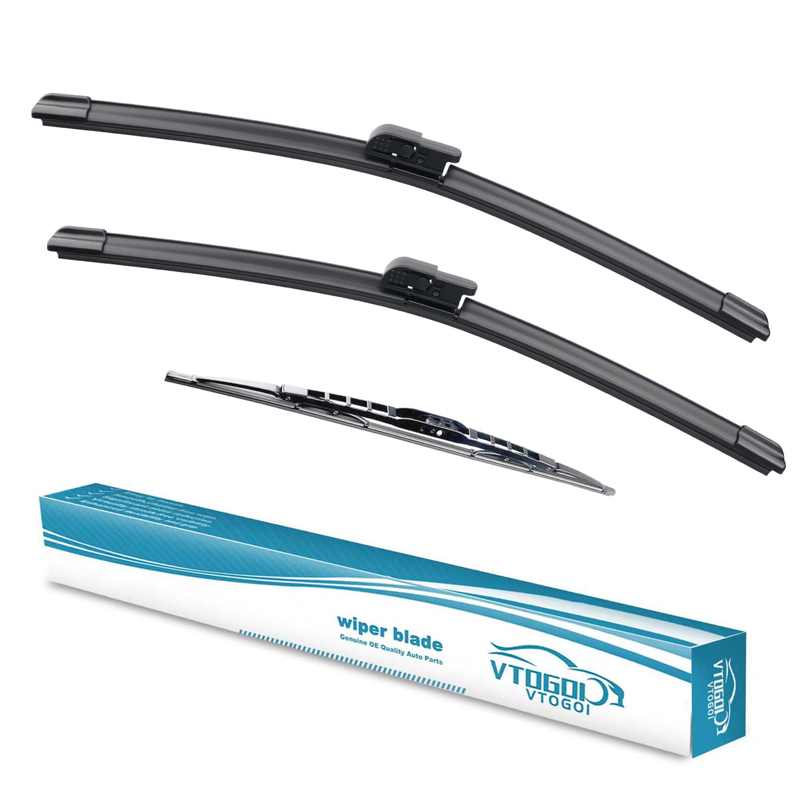 VTOGOI Wiper Blades With Rear Wiper Blades Set For Land Rover Range Rover 2002-2012 Automotive Replacement Windshield Wiper Blades,The Wiper is a Modified and Upgraded Wipers 26"+26"+18"(Set of 3）
