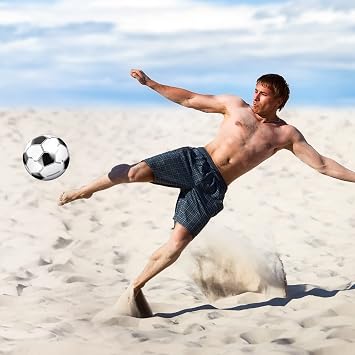 Grevosea 3 Pieces Inflatable Beach Ball 15 Inch Inflatable Soccer Ball Blow Up Beach Balls for Kids Pool Football for Summer Beach Swimming Pool Sports Game Party Supplies