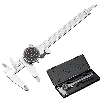HDLNKAK Dial Caliper Shockproof with Watch 0-6" Range Black