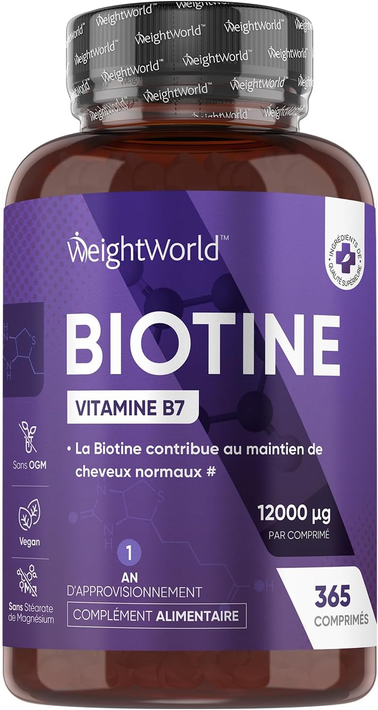 Biotin Hair 12,000 mcg Pure – 365 Vegan Tablets – Hair, Beard & Skin – Vitamin B7/B8 – High Dosage, Magnesium Stearate and Excipient Free – Indoor and Outdoor Beauty Biotin Hair 12,000 mcg Pure – 365 Vegan Tablets – Hair, Beard & Skin – Vitamin B7/B8 – High Dosage, Magnesium Stearate and Excipient Free – Indoor and Outdoor Beauty