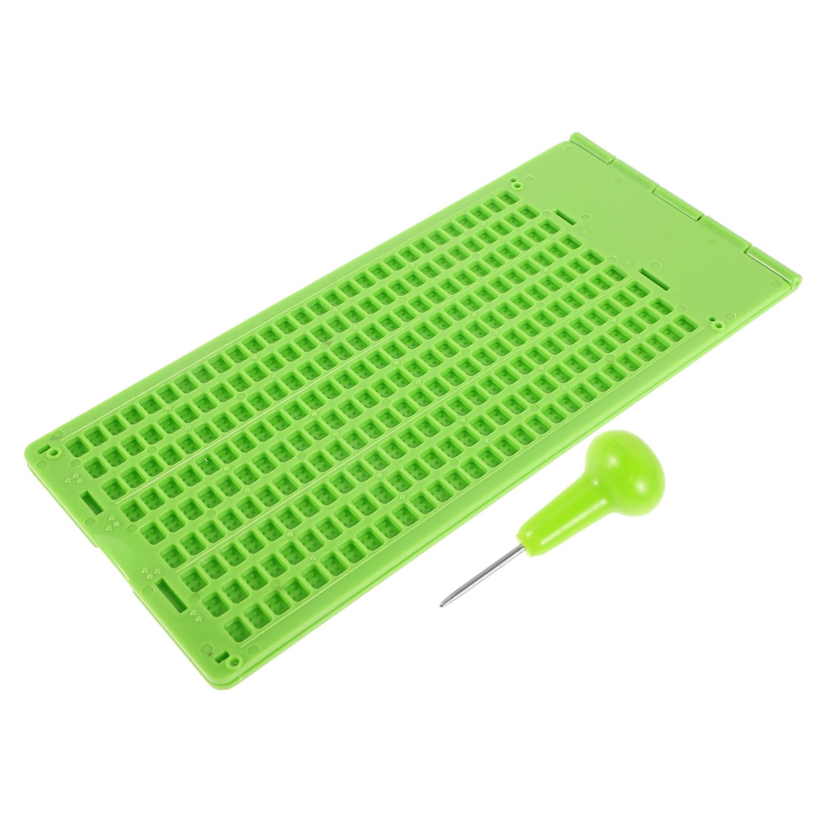 3 Set Di Penna Per Tavoletta Con Tastiera Per Scrittura Cieca Stilo Per Scrittura Cieca Piastra Per Scrittura Cieca Accessori Per Scrittori Ausili In Pp Verde