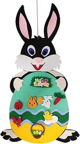 ZWMBYN Juguetes de tablero de fieltro de conejo de Pascua para niños pequeños, kit de manualidades de calcomanías de fieltro de Pascua con 7 adornos disponible en Yaxa Colombia