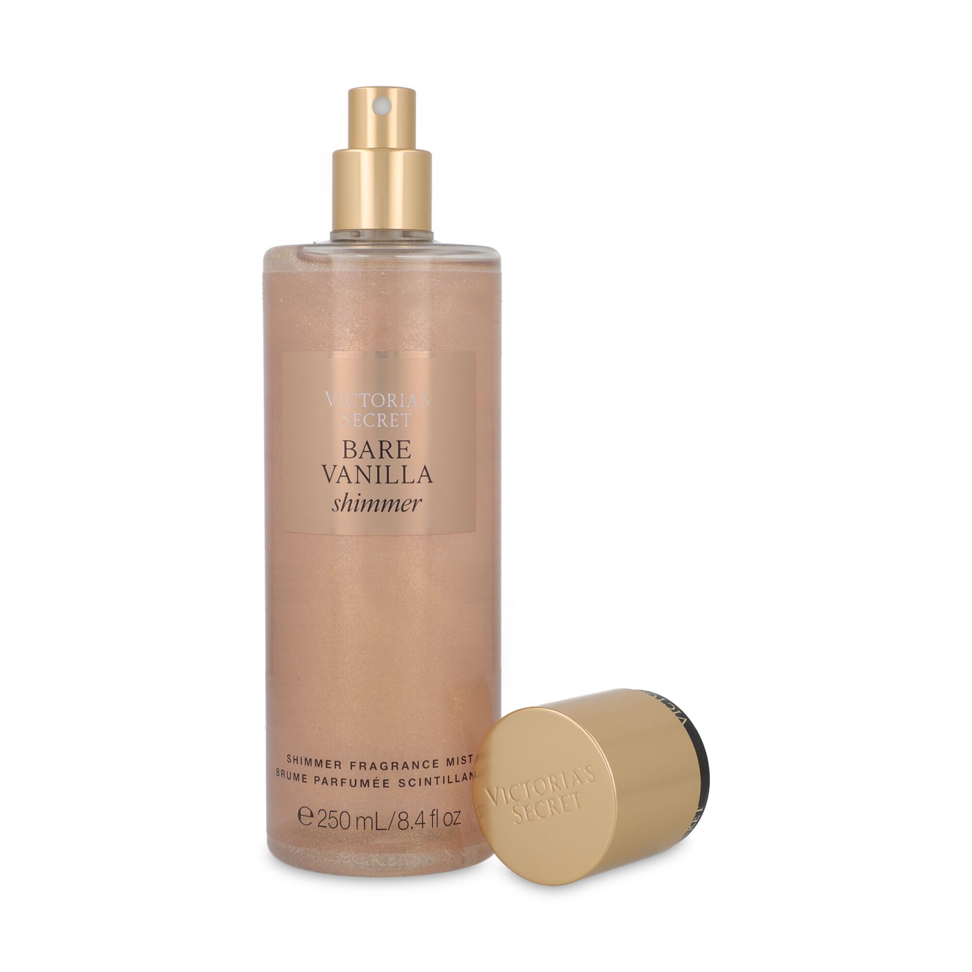 Victoria's Secret Bare Vanilla Shimmer - Bruma de fragancia de vainilla, vainilla batida y cachemira suave, 250 ml