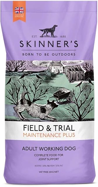 Skinners Field & Trial Maintenance Plus  Complete Dry Adult Dog Food, For Less Active Dogs, Contains Joint Aid, 15kg