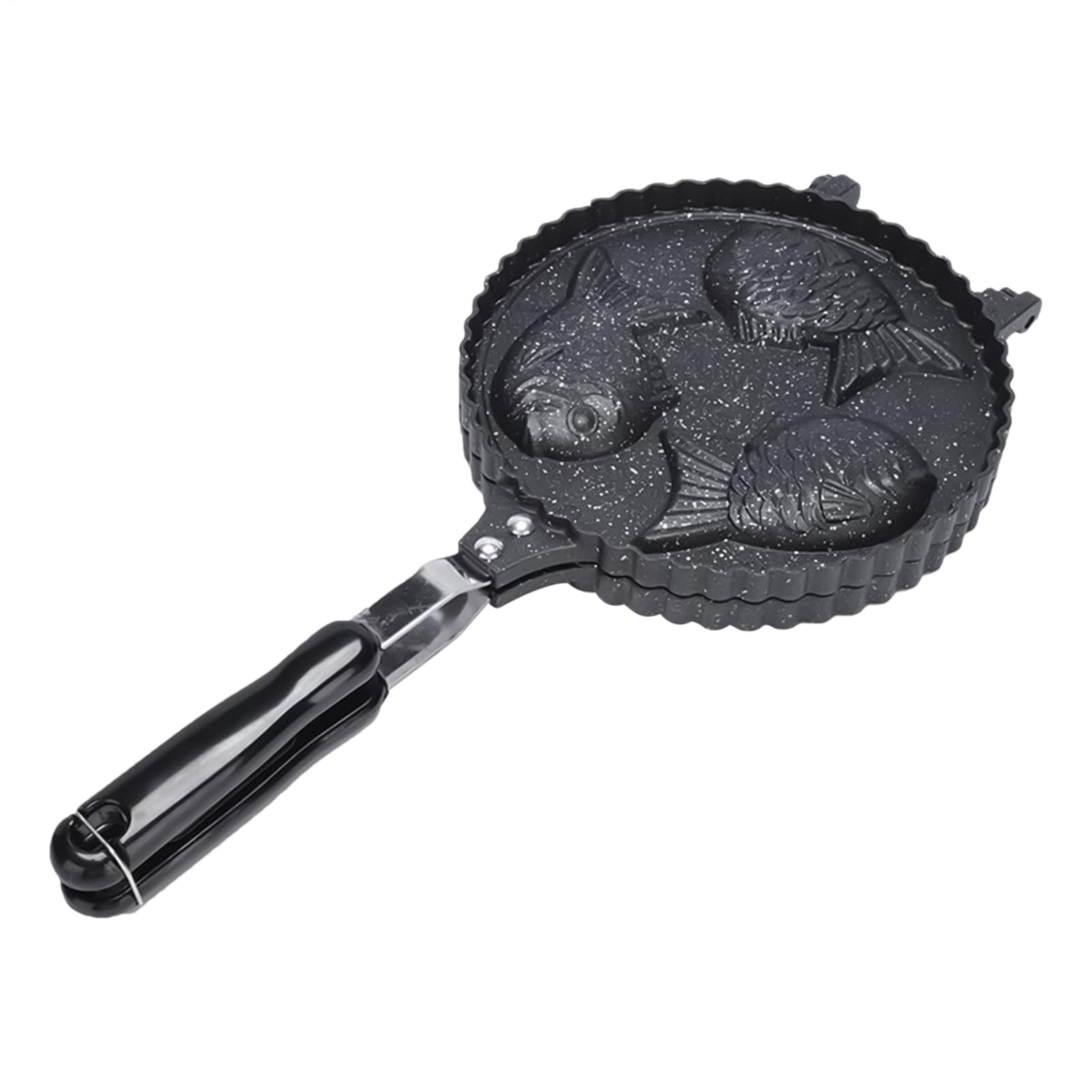 Taiyaki Pan - Teglia per torte a forma di pesce Taiyaki, 41 x 20 cm, antiaderente, in lega di alluminio, per colazione, casa e bancarelle di cibo, facile da pulire e riscaldare uniformemente
