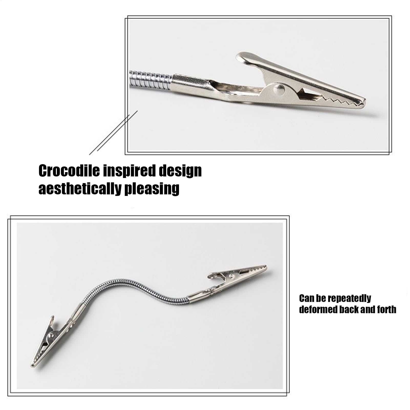 50 Clip A Coccodrillo In Metallo - 15 Cm Per Foto, Memo E Decorazioni Fai Da Te