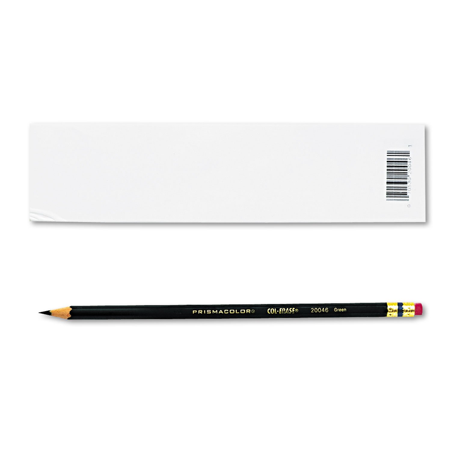 Sanford Prismacolor Col-Erase Pencil with Eraser, Green Lead, Green Barrel, 12-Count (SAN20046)