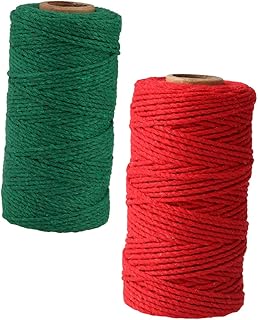 Didiseaon 2mm Cotton String Ornaments Gifts Colored Twine 2pcs Woven Cotton String 2mm Macrame Cord Cotton Baker Twine Cotton Cord Woven String Cotton Twine String Cotton Thread Artwork Lace