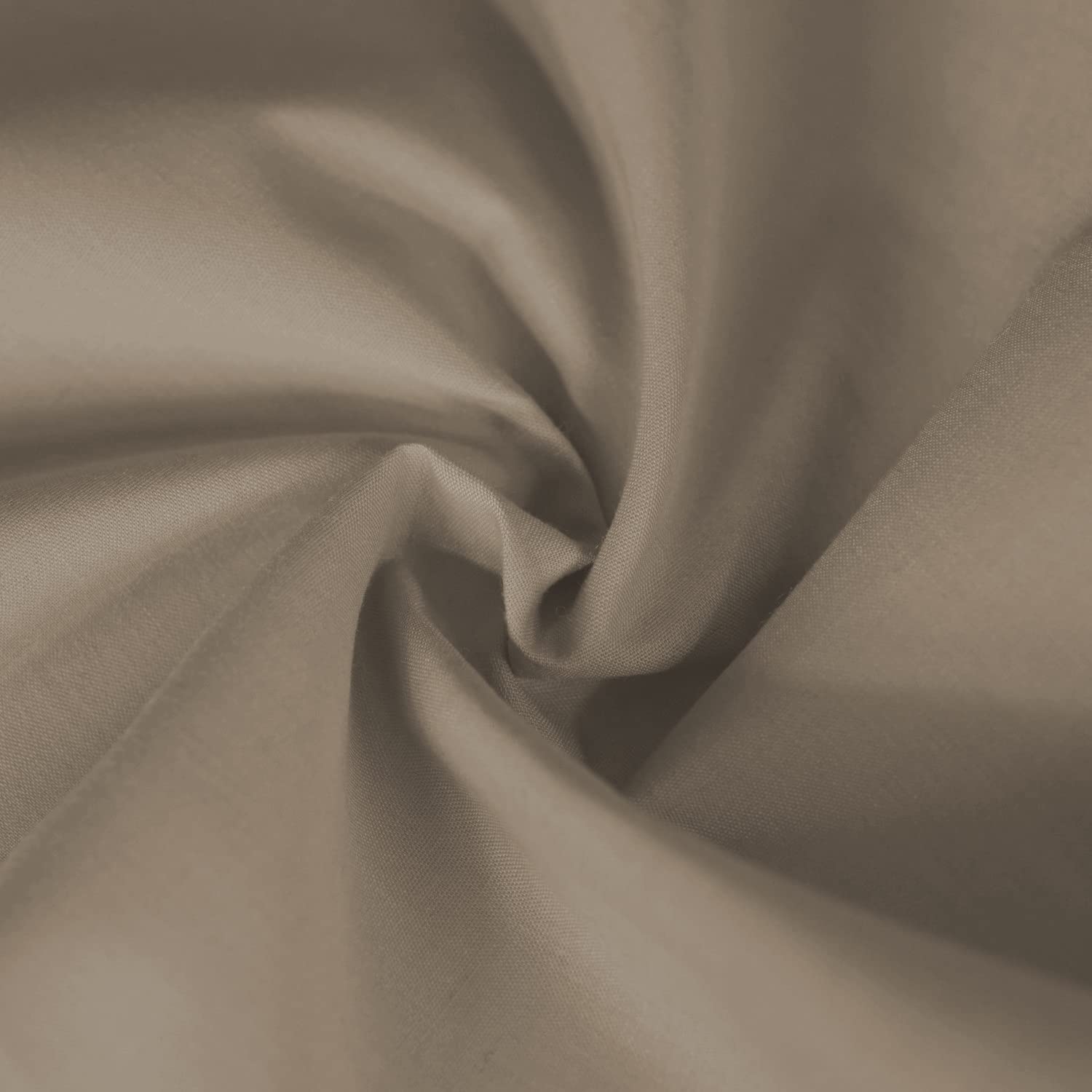 Plain Solid Dyed Polycotton Pre Shrunk Fabric Material Linings Dress Making Crafts Home Décor Table Cloth Sheeting Quilting | 60+ Colours | 45” - 112 cm Wide (Sold by The Half Metre, Latte)