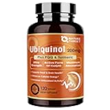NATURE TARGET Ubiquinol CoQ10 200mg softgels with PQQ & Turmeric, High Absorption Coenzyme Q10 Supplement with ALA & Black Pepper, Antioxidant for Heart & Brain Health, Energy Production, 120 Count