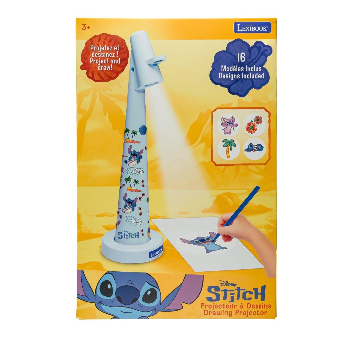 Lexibook, Disney Stitch, Proiettore di disegni Stitch, Blu, CRP10D
