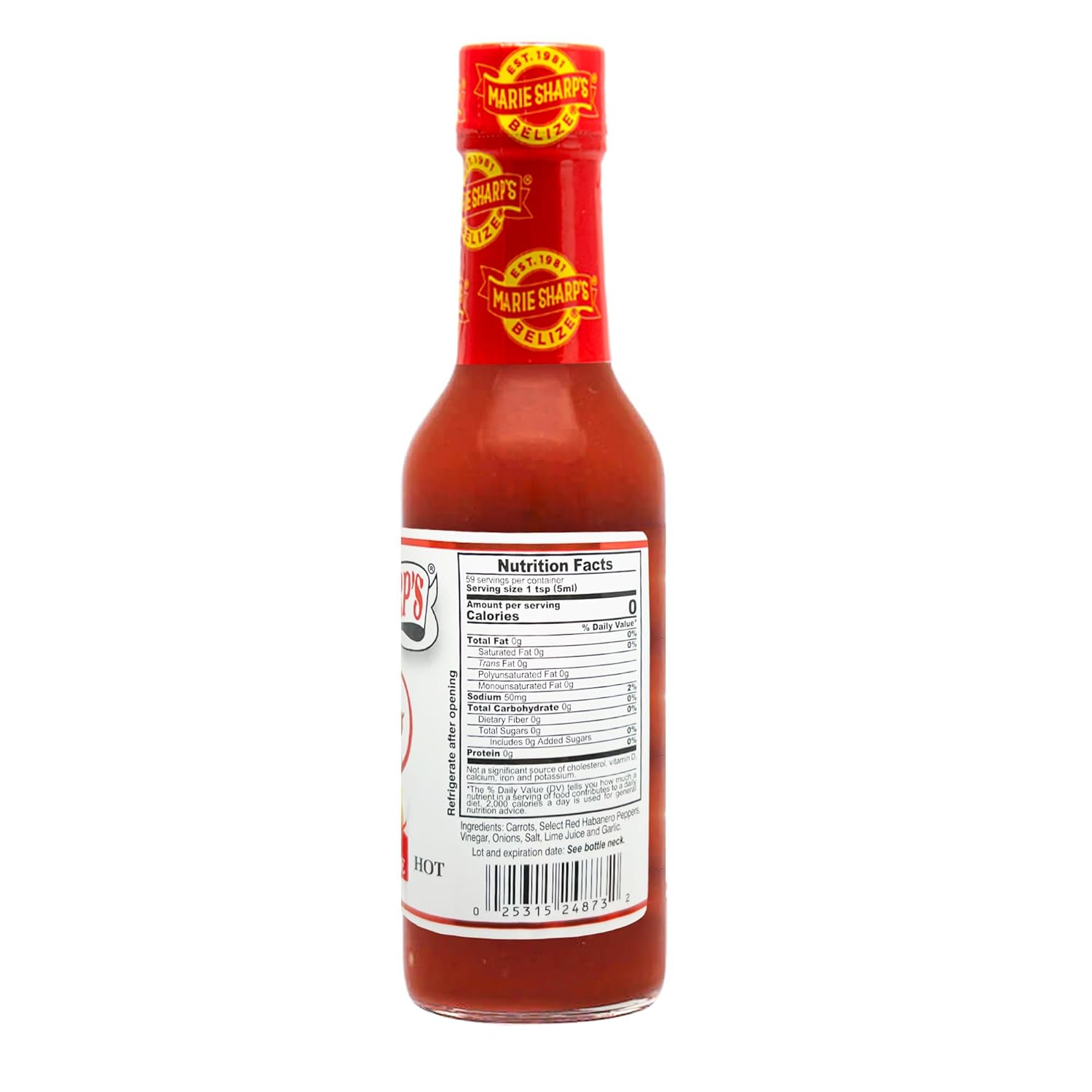 Marie Sharp's Original Hot Habanero Pepper Sauce, 10 oz