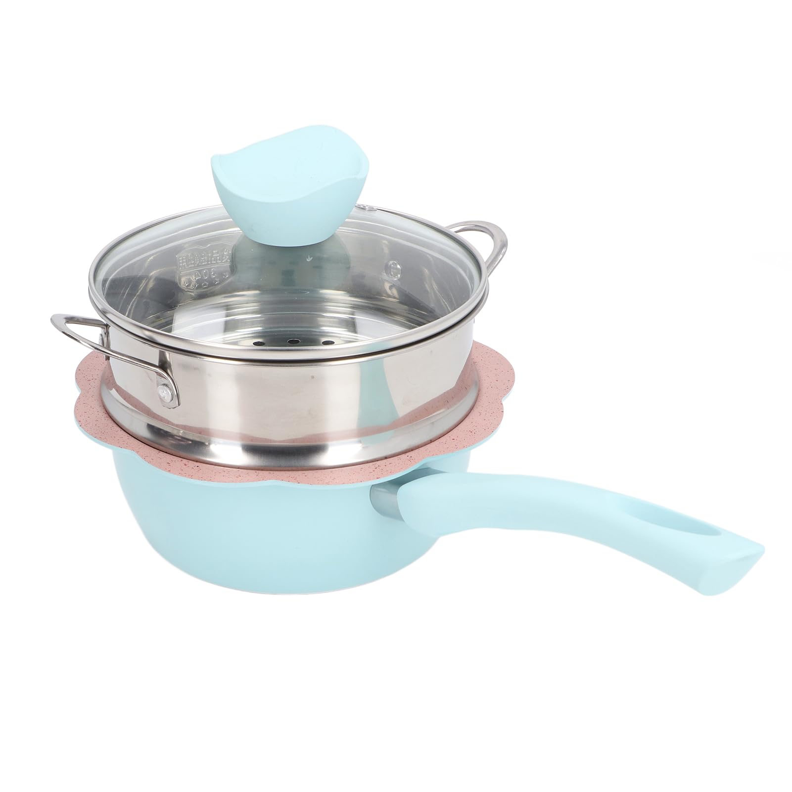 Cryfokt Cacerola Antiadherente con Tapa y Cesta para Cocinar Al, Olla para Cocinar Leche con Resistente Al Calor para Alimentos para Bebés, Fideos y s (Tipo 2)