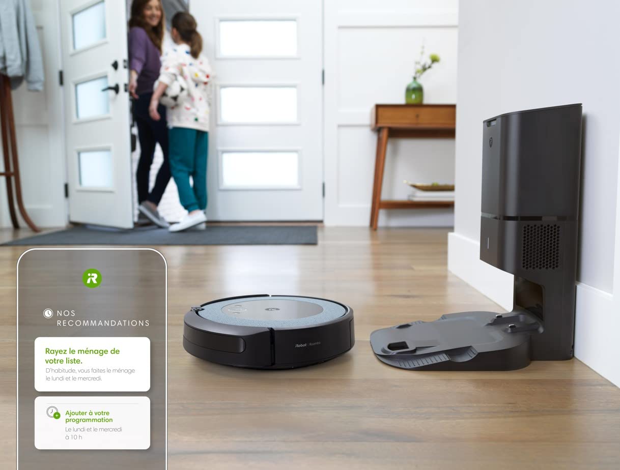 iRobot Robot Aspirador Roomba i3+ - Autovaciado automático de Suciedad - Ideal para Mascotas - Sugerencias Personalizadas - Compatible con tu Asistente de Voz y tecnología de Coordinación Imprint