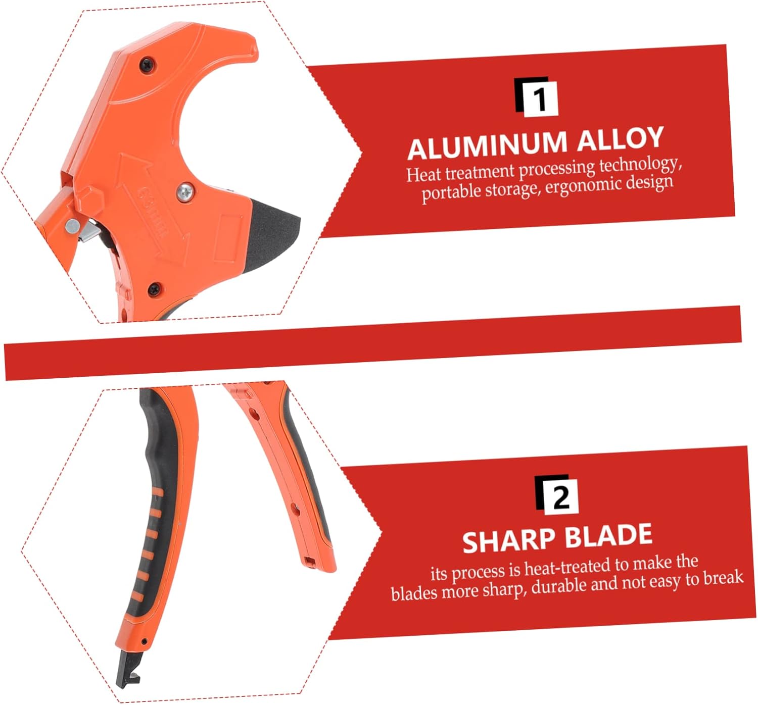 jojofuny Pvc Cutter Professional Tubing Cutter with Blade for Quick and Efficient Cutting of Pvc Pex and Ppr Hoses for Home Repairs and Plumbing Tasks