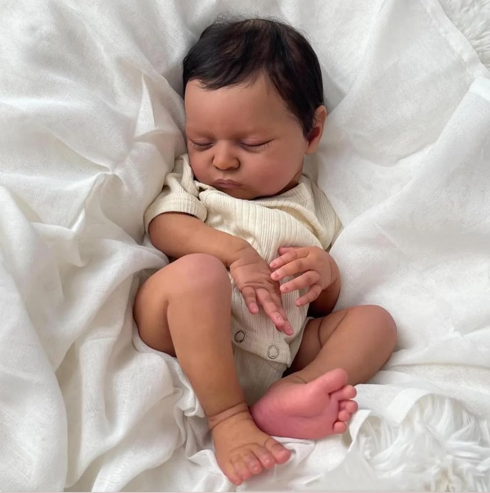 50 cm silikonowe realistyczne lalki Reborn Baby Dolls czarna dziewczyna realistyczna noworodek lalka bobas ciemnobrązowa skóra pełna winyl prawdziwa zabawka dla niemowląt z akcesoriami dla