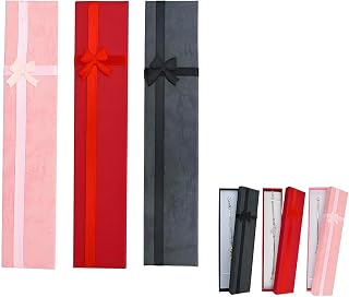 3Pcs Rectangular Jewellery Gift Boxes With Lids, 4 * 22 * 2.2cm Bracelet Boxes for Jewellery Gift, Small Jewelry Storage Cases Suitable for Necklaces Bracelets Birthday Valentine's Day