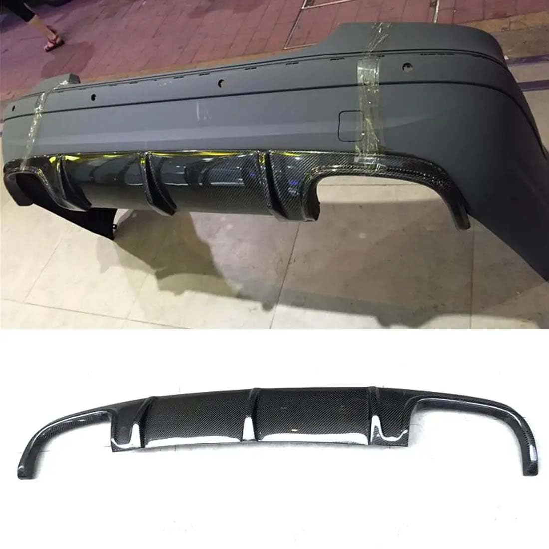 Dyfuzor tylnego zderzaka samochodu dla Mercedes Benz E-Class W211 E55 E63 AMG Sedan 4-Door 2002-2006, Splitter dolny bagażnik ABS zestaw spojlerów osłona zabezpieczająca akcesoria