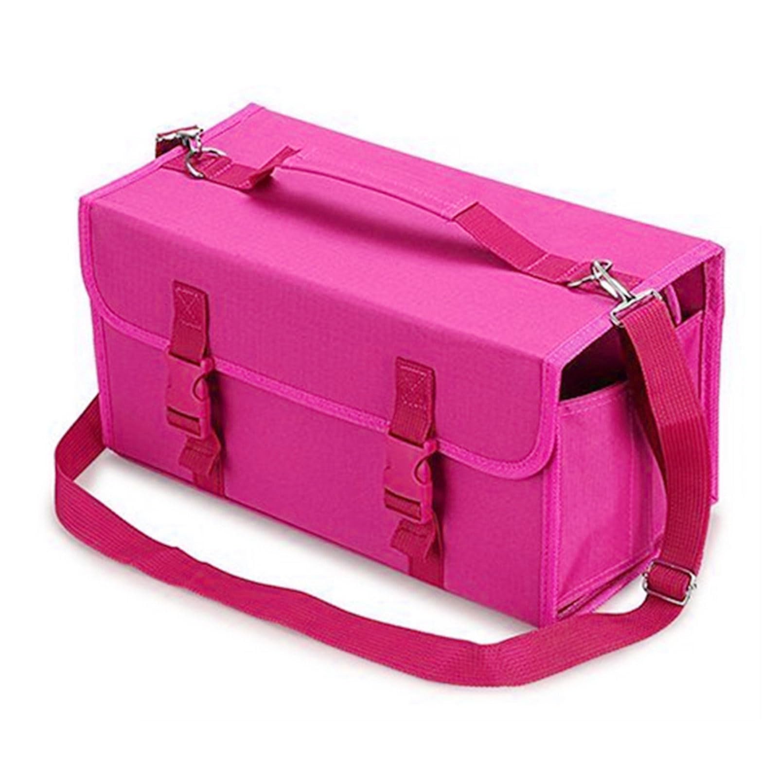 Marker Organizer Etui für 120 Marker, Aufbewahrungstasche, Kunststift Tragetasche mit Schulter und Tragegurt, Stiftetui