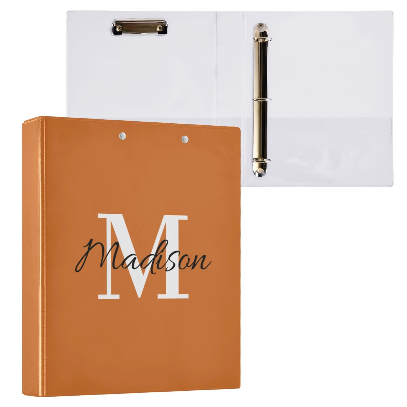 Raccoglitore personalizzato con nome Personalizzato 3 Raccoglitori ad anelli 3,8 cm Carino Raccoglitore a tre anelli con 3 tasche interne Raccoglitori di base durevoli per lavoro, scuola, ufficio