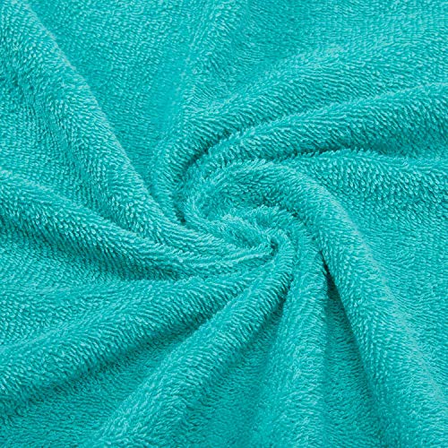 Image of Global Home 100% Cotton Bath Towel II 500 GSM II Lt Blue II 140 X 70 cm - 2pc Set for Gym, Kitchen, Home, Bathroom or Spa, Wash Basin, Hotel